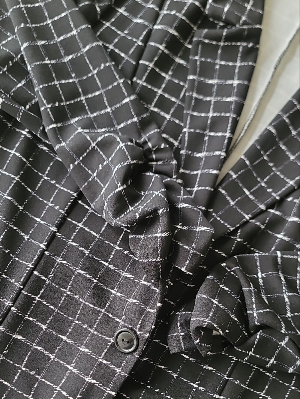 Black Windowpane Suit Jacket & Pants Set - Picture 2 of 5
